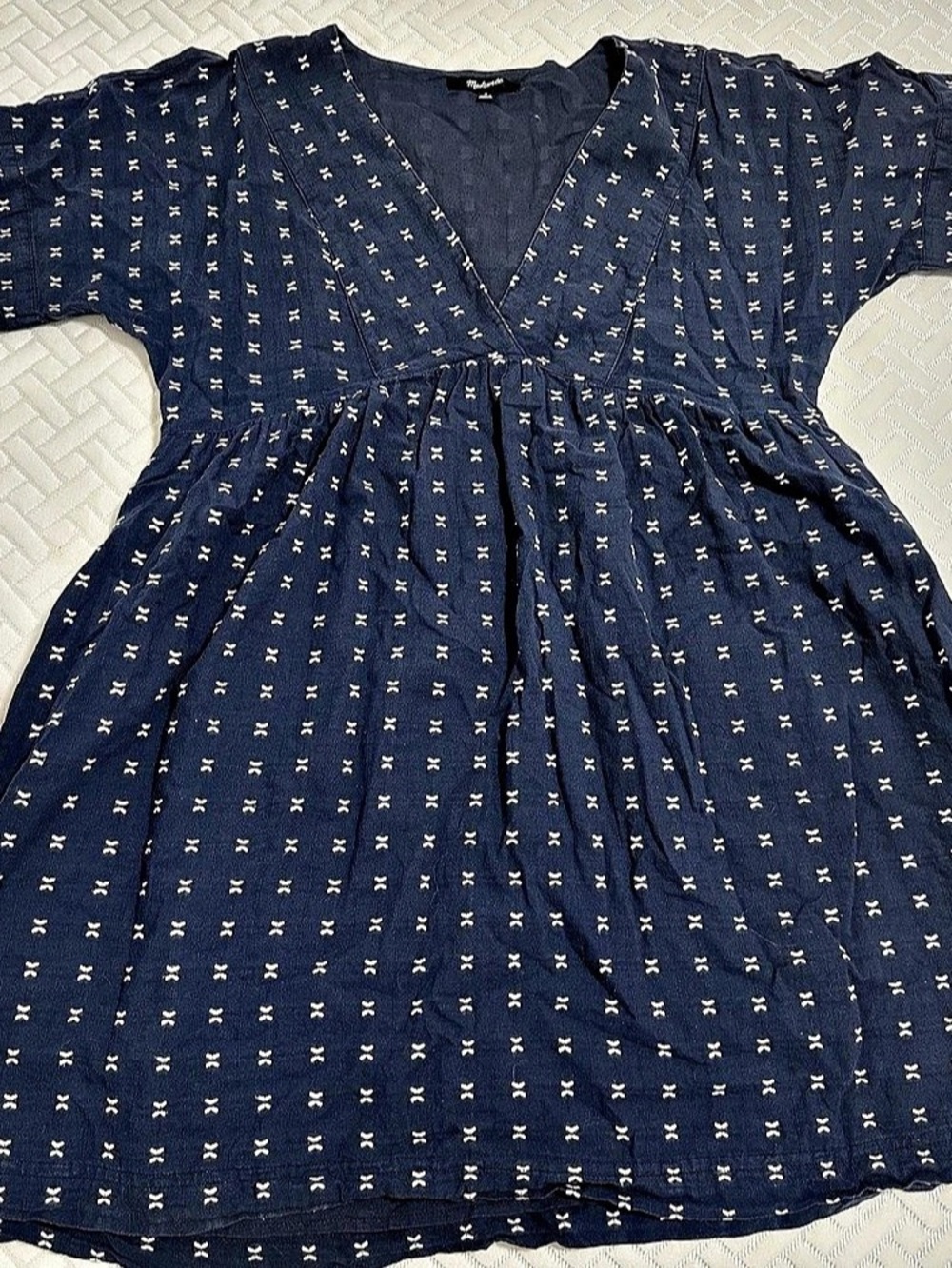 Madewell Moment Dress Printed Mini Dress Size Medium